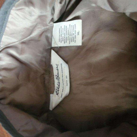 Eddie Bauer Seattle premium goose down jacket Girls XL Womens S Small Coat Green - Picture 9 of 11